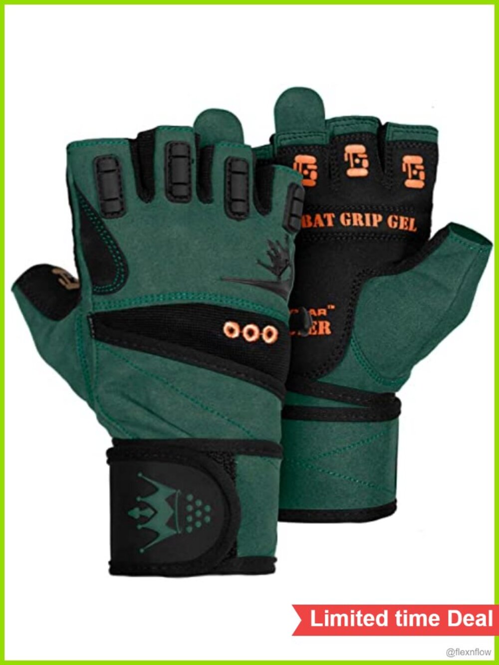 Weightlifting Gloves Full Wrist Wrap Support Gym Crossfit Bodybuilding